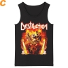 Cool Destruction Tank Tops Hard Rock Black Metal Rock Sleeveless Tshirts