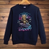 Cool Groot Hoodie Người giám hộ của Galaxy Đuôi áo choàng màu đen Sweatshirt