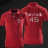 Cool Mario Balotell polo shirt Football Star xxl red cotton polo t shirt for men