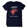 Cool Red Stark Wolf Maglietta Winter is Coming Tee