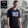 Dragon Ball Super T-shirt Filho Goku Vegeta Luta Camiseta Para Casal