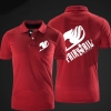 Fada Cauda Logotipo polo T shirt Vermelho xxl algodão polo tee para homens