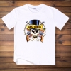 Maglietta Rock Band Guns N Roses T-shirt in cotone bianco