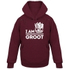 Je suis le sweat-shirt à capuche groot mignonne rouge WIne Guardians du Galaxy Pull