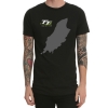 Isle of Man TT Map Logo T-shirt Black Tee for Men