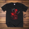 Lindo Deadpool Tshrit Preto XXL Tee para Homens