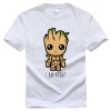 Dejlige Guardians Of The Galaxy Characters Stor Hvid T-shirt til mænd Boy