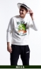 Lovely Travel Frog Hoodie unisex White Crew Neck xxxl Sweatshirt