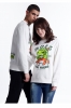 Lovely Travel Frog Hoodie unisex White Crew Neck xxxl Sweatshirt