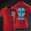 Luminous Call of Duty Ghosts Polo Shirts Black xxl Men Polo Tshirt
