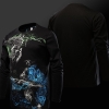 Luminous Overwatch Genji VS Hanzo Tshirt Black Long Sleeve T-shirt for Men