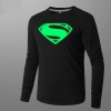 เสื้อ Luminous Superman Mens Long Sleeve T