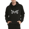 Mayhem Rock Band Hoodie Siyah Metal Eşarp