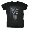 Tee shirt Sky Obsidian Band avec motif graphique en métal