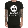 Um Ok Rock T-Shirt Rock Japonês Preto Hip Hop Tee