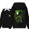 Overwatch Genji Sweatshirt Black Zipper Hoodie For Men