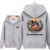 Overwatch anh hùng Roadhog hàng hóa men đen Hoodies