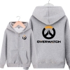 Overwatch Logo Sweatshirt Black Zipper Hoodie For Men