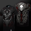Chất lượng 3D Overwatch Reaper T-shirt Blizzard OW 4XL đen Tees
