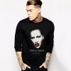 남자를위한 질 Marilyn Manson 무거운 바위 Tshirt