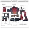 Quality PU Leather Deadpool 2 Cosplay Costume Wade Wilson Red Jumpsuit Costume