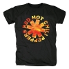 Red Hot Chili Peppers Schablonen-Schwarz-T-Shirt Hard Rock Graphic Tees