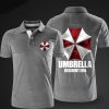 Resident Evil Umbrella Polo Áo sơ mi màu đỏ Polo cho nam giới