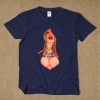 Sexy tričko značky Harley Quinn Blue Mens XXL Tee