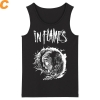 Sweden Metal Sleeveless Graphic Tees In Flames Tank Tops