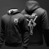 Dày Michael Jackson Hoodie đỏ đen Fleece Zipper MJ Sweatshirt cho mùa đông