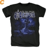 Uk Saxon Band Syn Tričko Lebka Rock Shirts