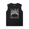 Racing Car T-Shirt Cotton xe động cơ Sleeveless Tshirt Mens