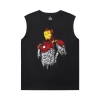 Homem de Ferro Tees Marvel Os Vingadores Sem Mangas Camisetas Impressas Mens