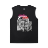 Vintage Anime Kujo Jotaro Tshirt JoJo's Bizarre Adventure Sleeveless Shirts Mens