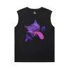 Pokemon Mens Graphic Sleeveless Shirts Quality Gengar Tees