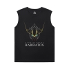 Camicie anime giapponesi Gundam Black Sleeveless T Shirt Mens