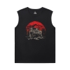 Đua xe T-Shirt Cotton Jeep Sleeveless T Shirt Đen