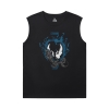 Tshirt Marvel Venom Preto Mangas Sem Mangas Masculinos