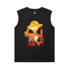 One Piece T-Shirts Anime Edward Newgate Men'S Sleeveless Graphic T Shirts