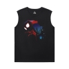 Spiderman Sleeveless T Shirts Đối với chạy Marvel The Avengers Tees