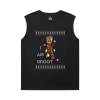 Camisas Groot Marvel Guardiões da Galáxia Pescoço Redondo Mangas sem Mangas T Shirt