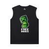 Minecraft T-Shirts Cool Creeper Cool Sleeveless T Shirts