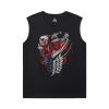 Attaque sur Titan Tee Shirt Vintage Anime Sleeveless Tshirt Mens