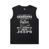 Camisa de carro qualidade Jeep Wrangler Mangas Sem Mangas Masculinos