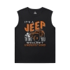 Car Sleeveless Wicking Camisetas Algodão Jeep Wrangler Shirt