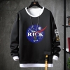 Rick ve Morty Sweatshirt Siyah Hoodie