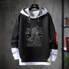 Gundam Hoodie Sahte İki Parçalı Sweatshirt