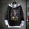 Fake Two-Piece Sweatshirt Vintage Anime Mascate Rider Pulover