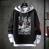 Fake Two-Piece Tops Vintage Anime Masked Rider Sweatshirts