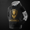 WOW Alliance vàng Logo Hoodie Warcraft Sweatshirt